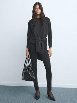 Mango Isa Mid Rise Skinny Jeans, Grey - view 2, Black