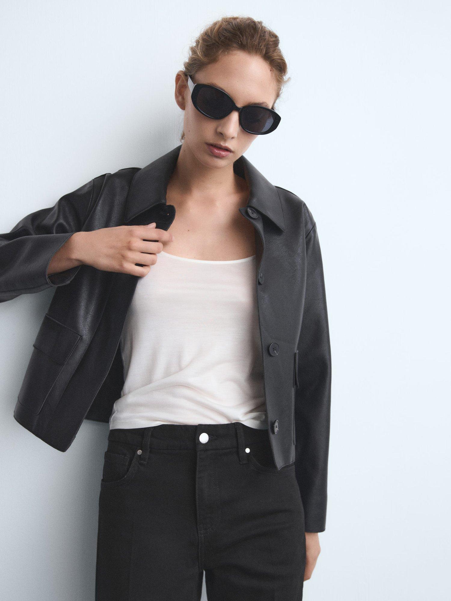 Product image 6 of 7, which shows Mango Violeta High Rise Flared Jeans, Open Grey, 10