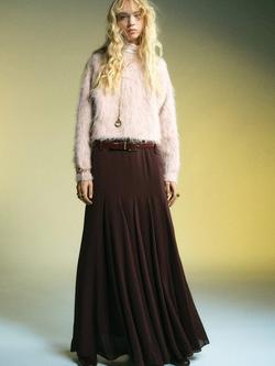 Mango Brushed Faux Fur Jumper, Light Grey - view 2, Light Grey