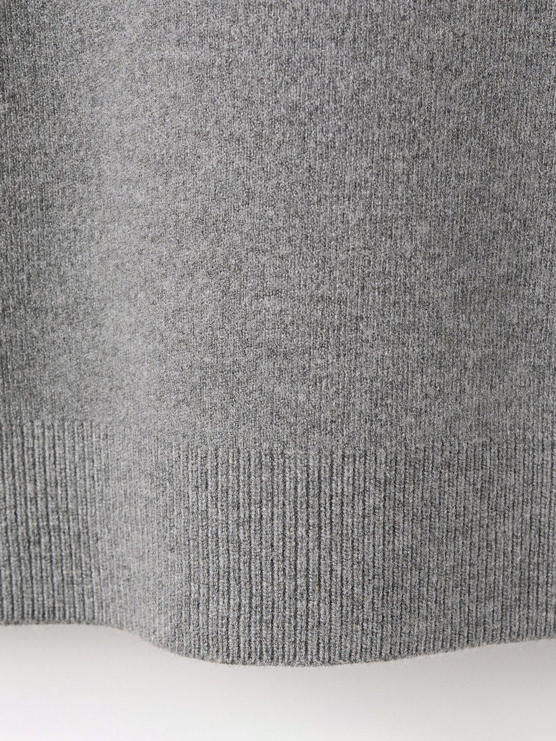 Product image 5 of 8, which shows Mango Latonis Contrast Collar Jumper, Grey, XXXL