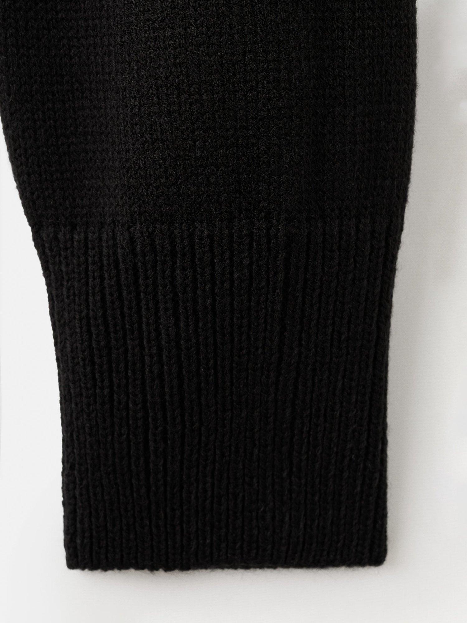 Product image 5 of 6, which shows Mango Limones Button Neck Jumper, Black, XS