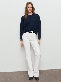 Mango Mariano Round Neck Jumper - view 2, Navy