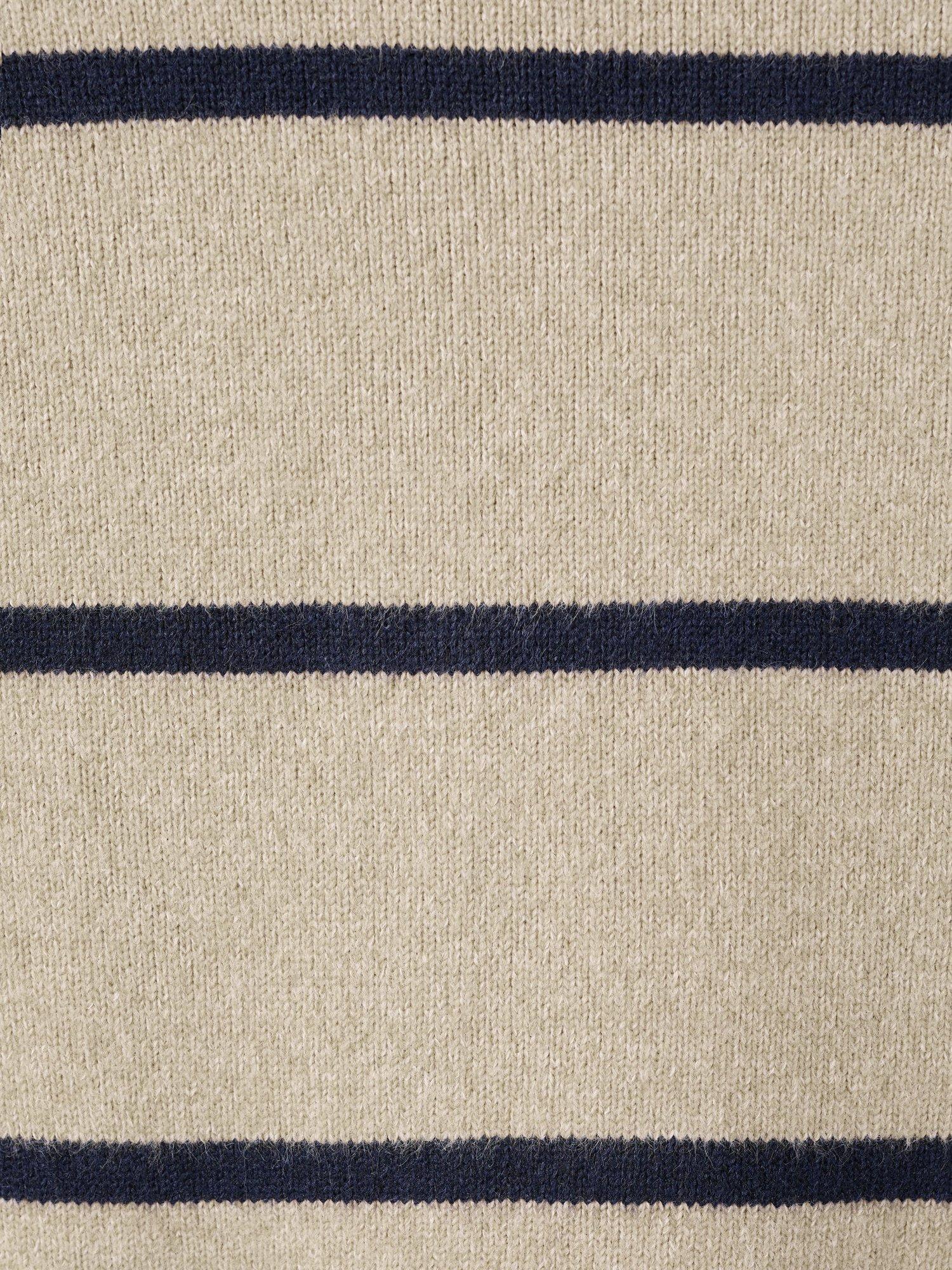 Product image 5 of 8, which shows Mango Marina Stripe Jumper, Pastel Grey, M