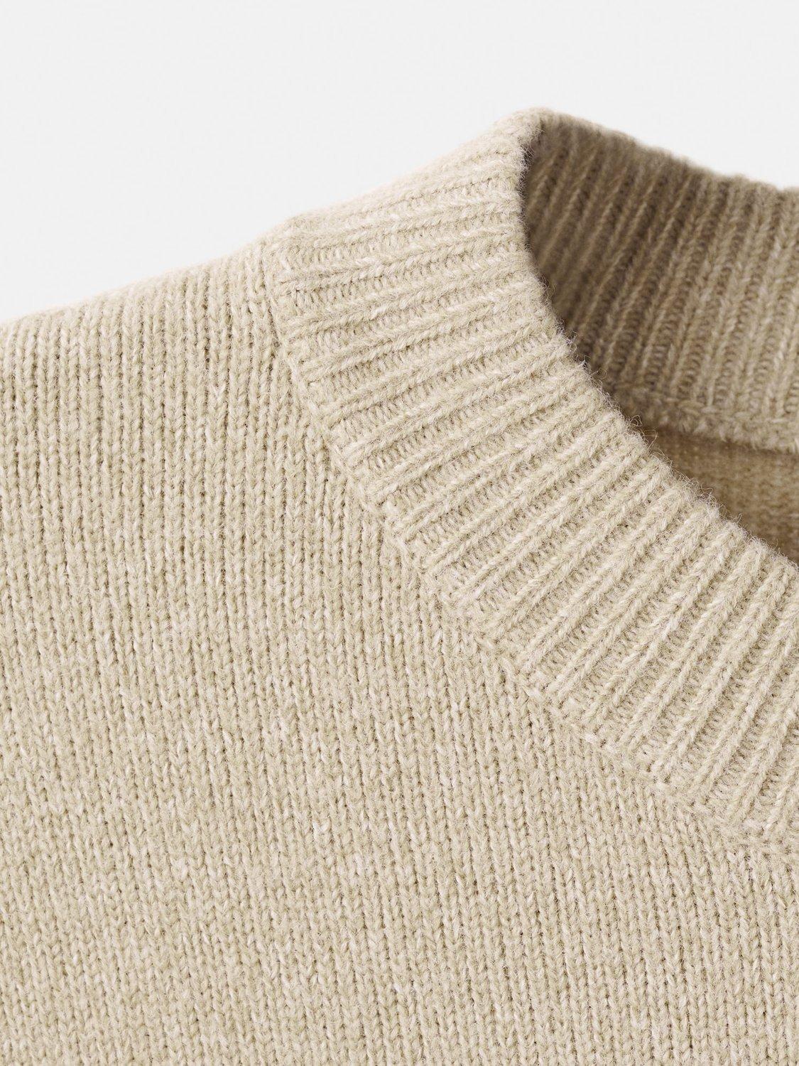 Product image 8 of 8, which shows Mango Marina Stripe Jumper, Pastel Grey, M