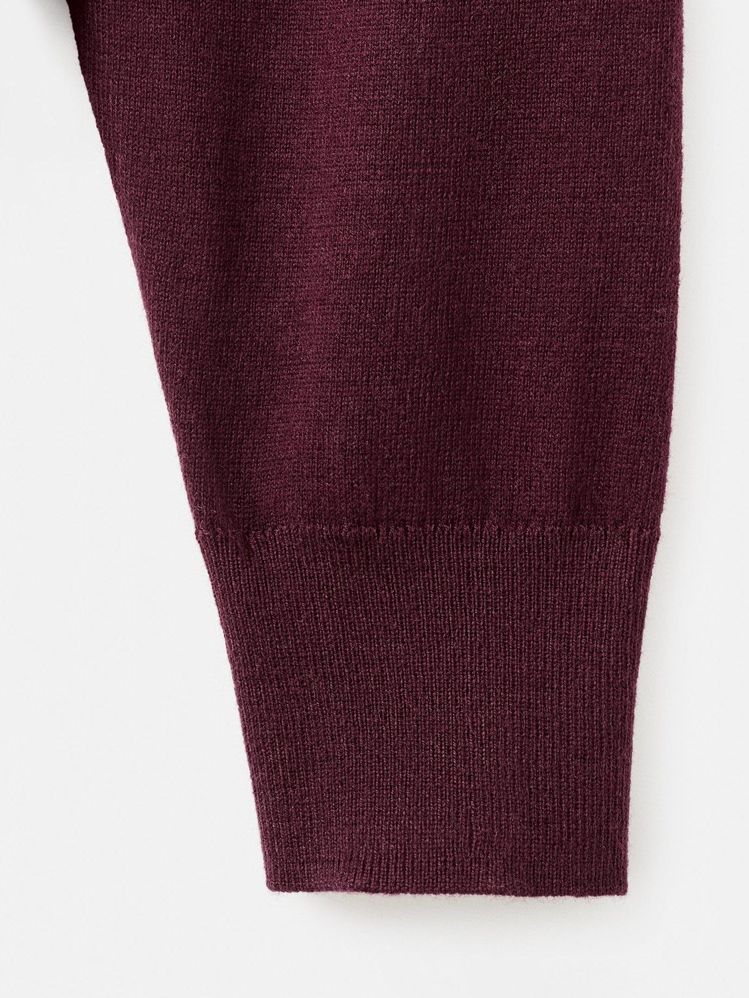Product image 5 of 8, which shows Mango Mili Crew Neck Jumper, Dark Red, XXS