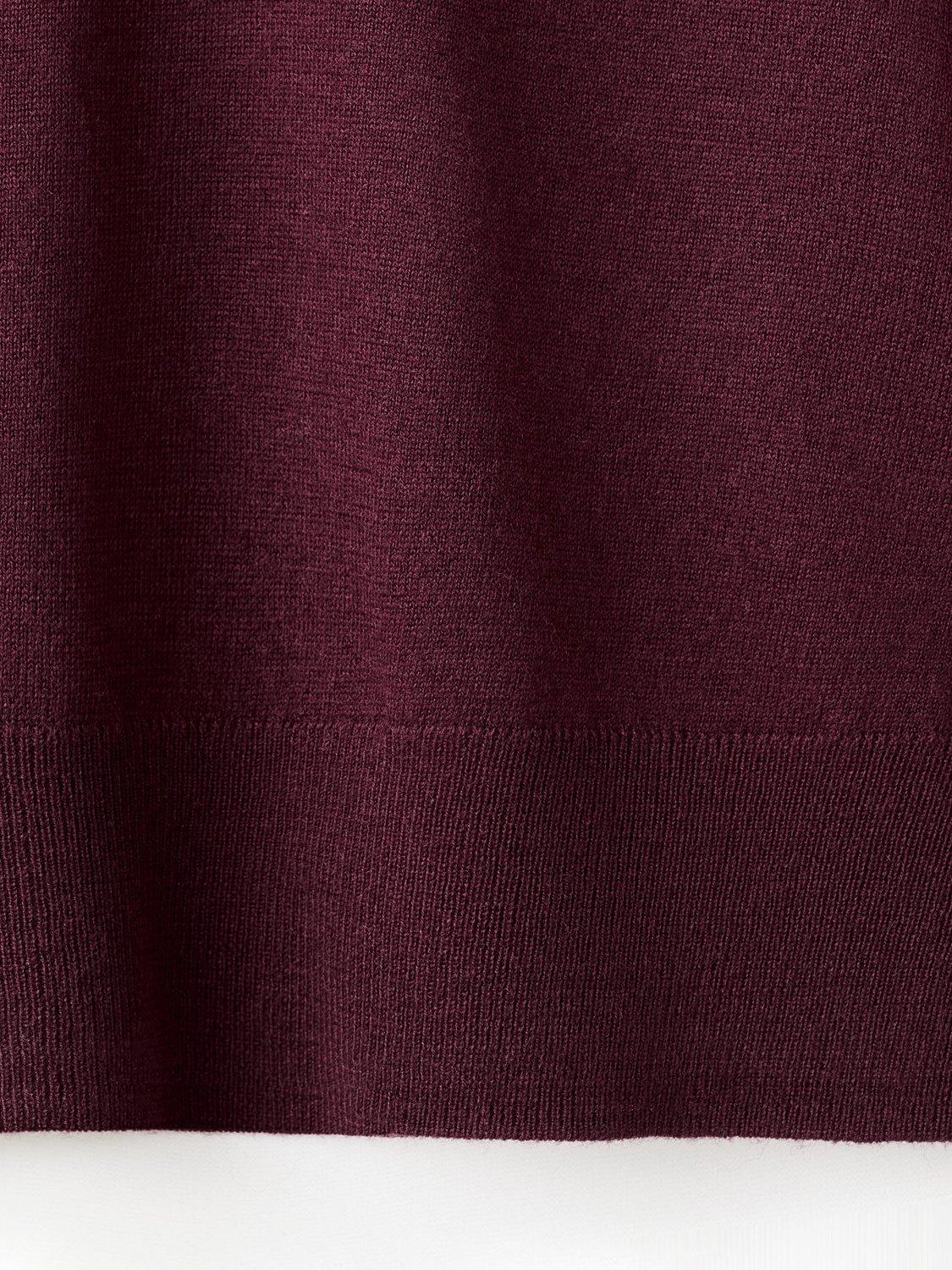 Product image 8 of 8, which shows Mango Mili Crew Neck Jumper, Dark Red, XXS