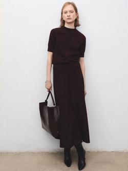 Mango Nuria Short Sleeve Knit Top - view 2, Dark Red