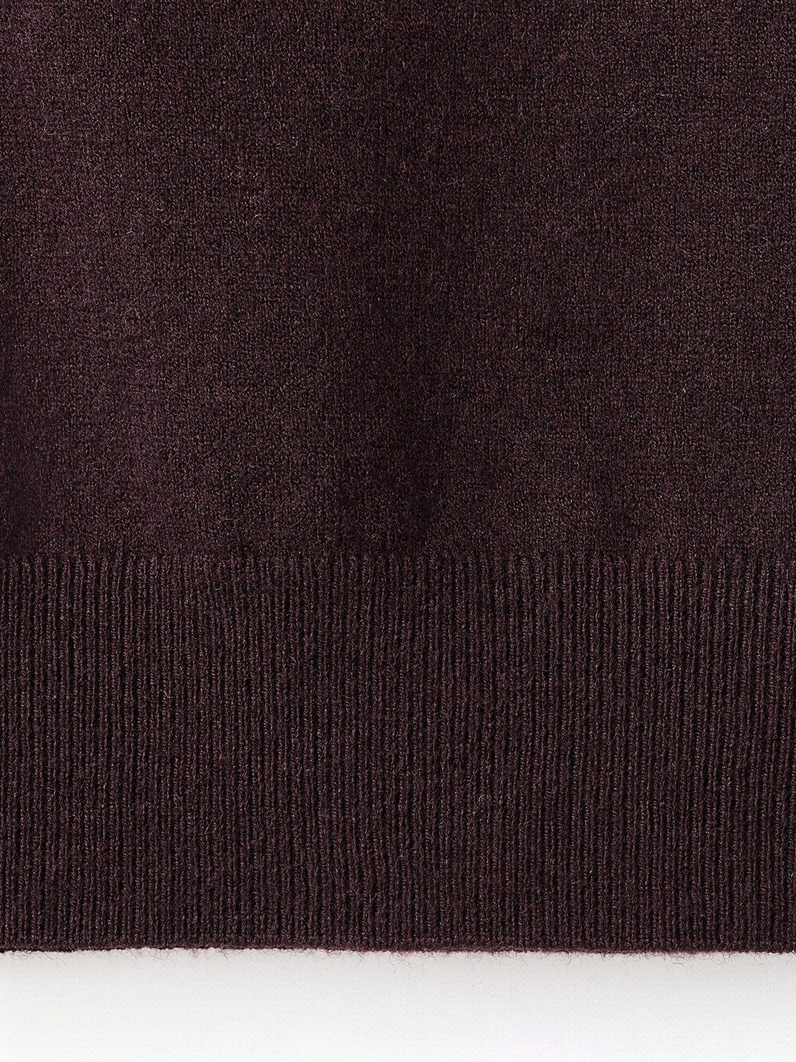 Product image 5 of 9, which shows Mango Nuria Short Sleeve Knit Top, Dark Red, 6XL