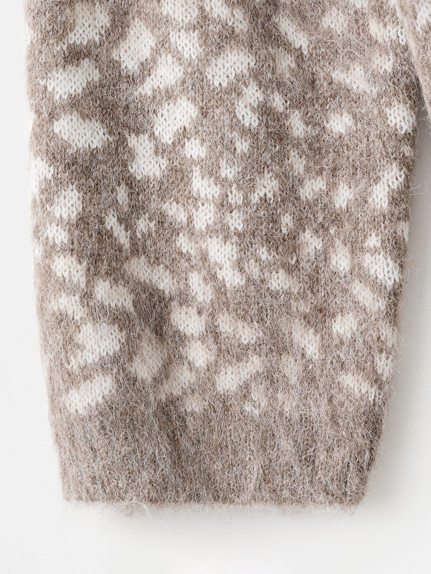 Product image 5 of 7, which shows Mango Pitiusa Animal Print Jumper, Light Beige, S