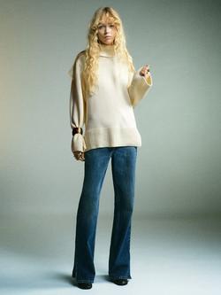 Mango Roger Roll Neck Jumper - view 2, Natural White