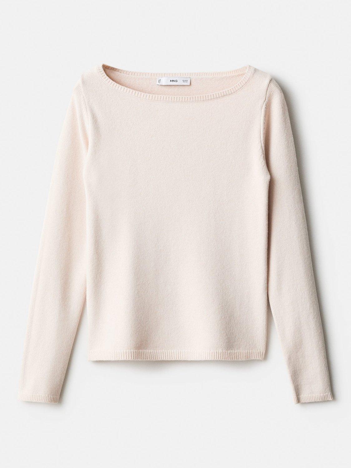 Product image 3 of 8, which shows Mango Seeds Boat Neck Jumper, Natural White, XXL