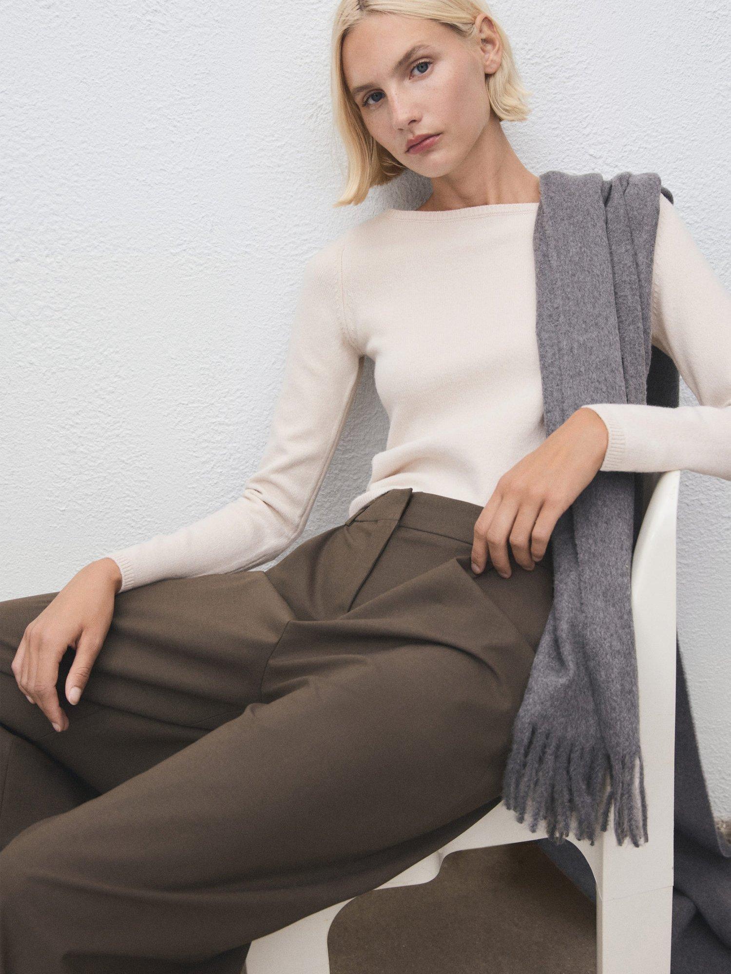 Product image 7 of 8, which shows Mango Seeds Boat Neck Jumper, Natural White, XXL