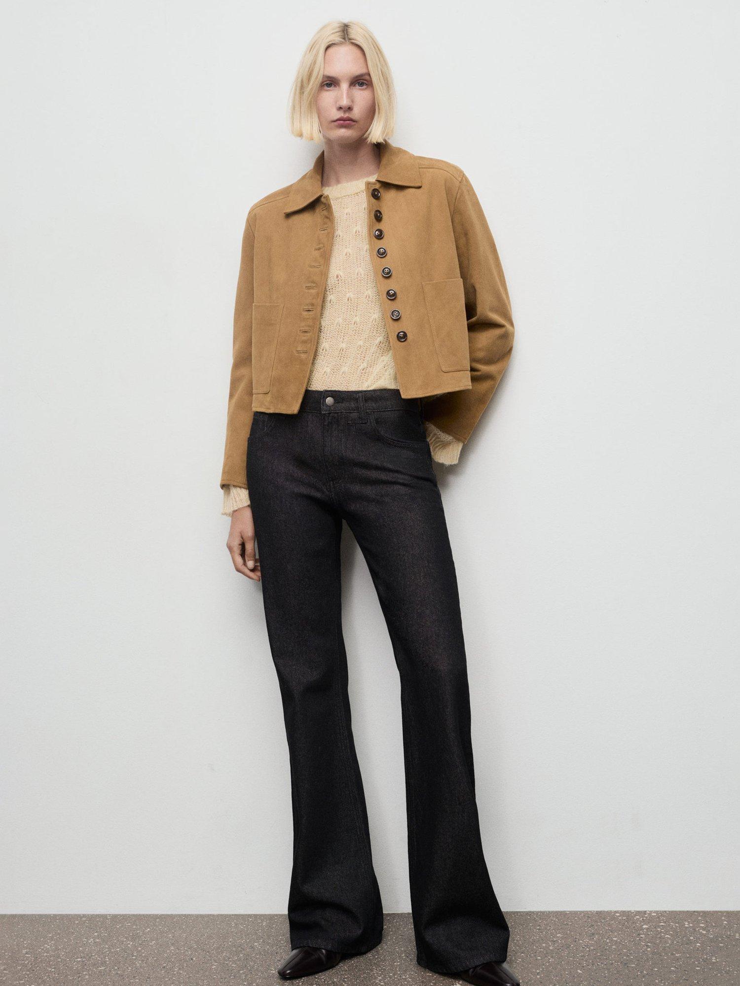 Product image 2 of 6, which shows Mango Solcito Open Knit Jumper, Natural White, L