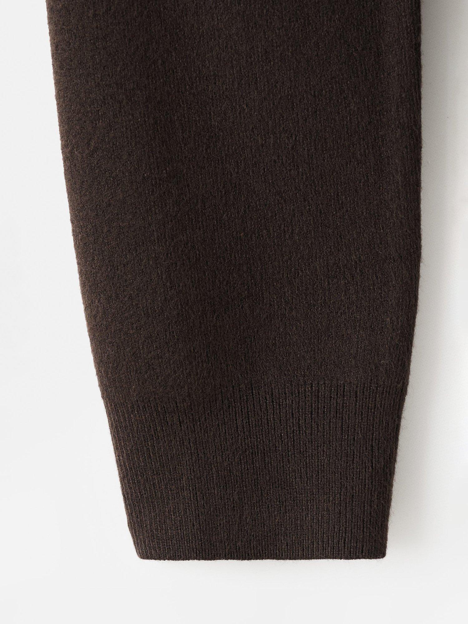 Product image 5 of 8, which shows Mango Emeneia Fine Knit Jumper, Dark Brown, 4XL