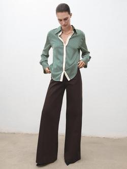 Mango Margaret Stripe Shirt - view 2, Bright Green