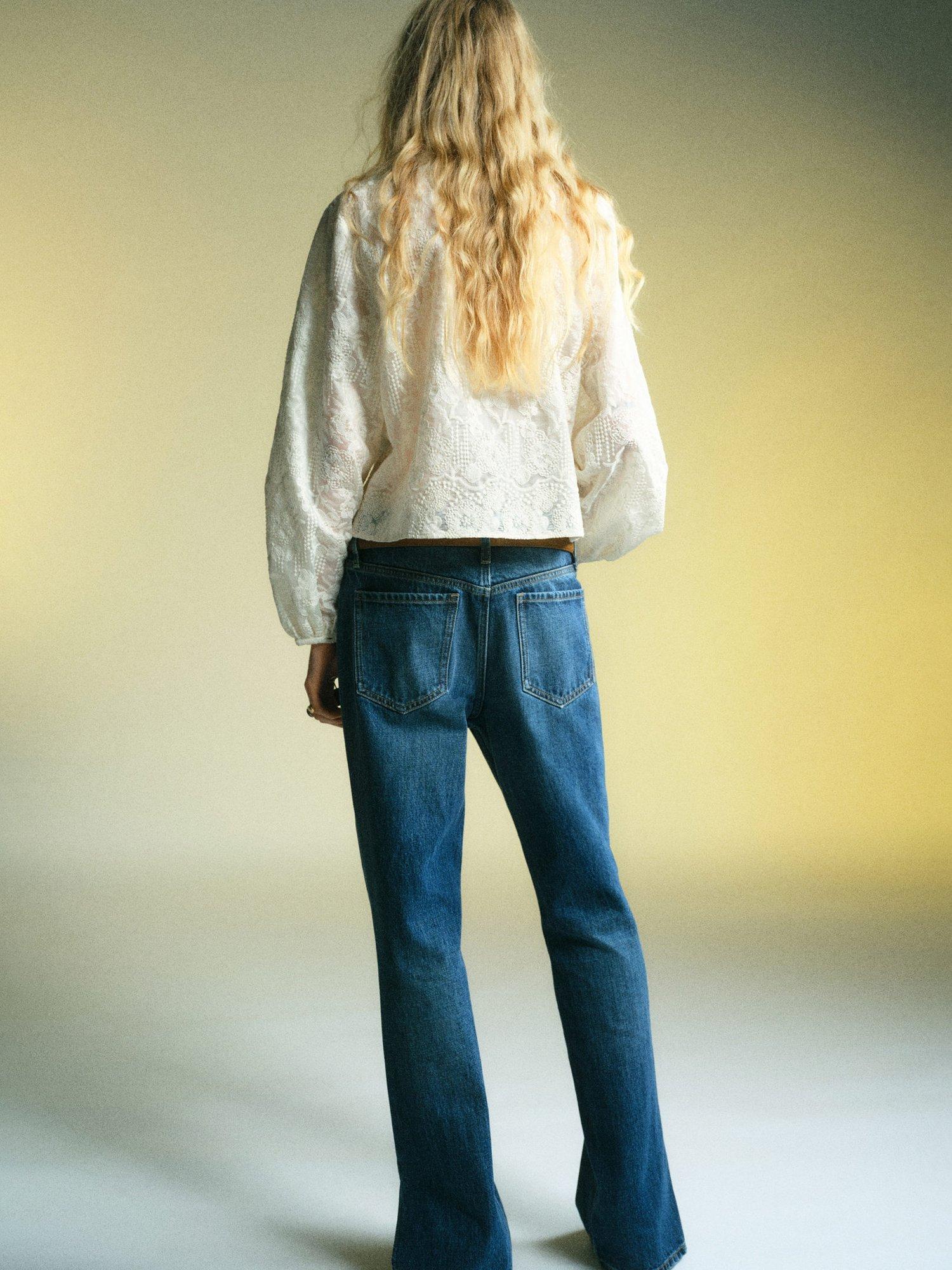 Product image 4 of 7, which shows Mango Petra Embroidered Shirt, Natural White, 8