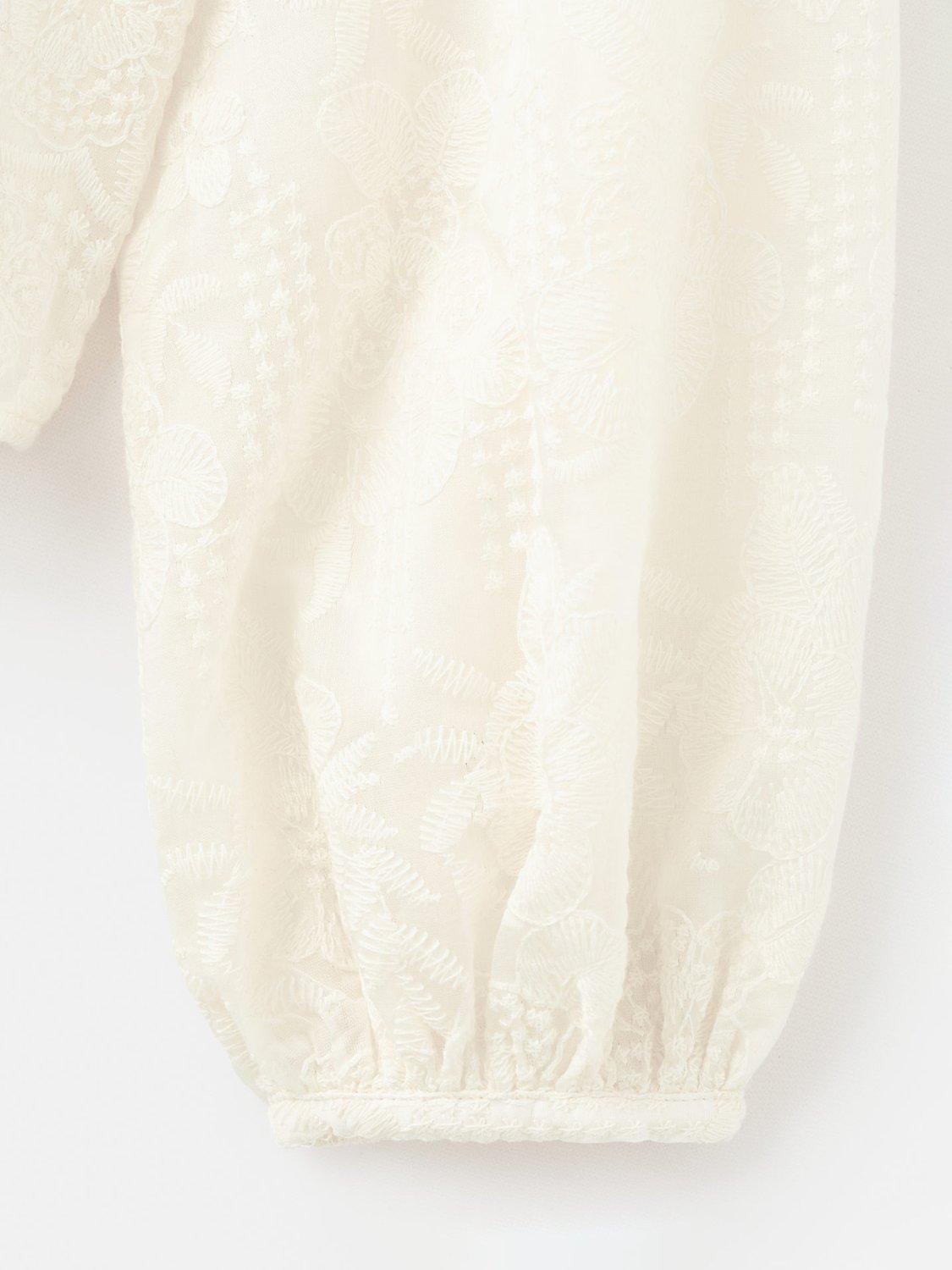Product image 5 of 7, which shows Mango Petra Embroidered Shirt, Natural White, 8