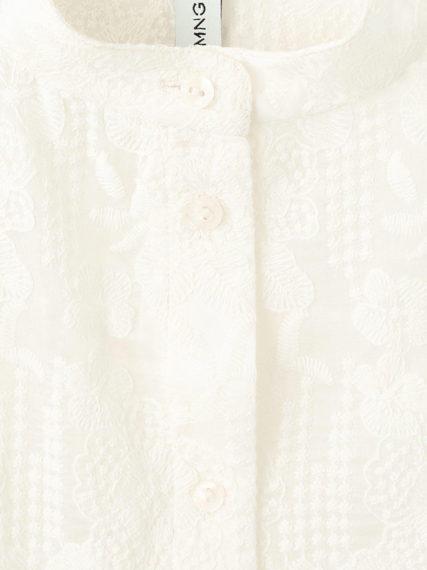 Product image 7 of 7, which shows Mango Petra Embroidered Shirt, Natural White, 8
