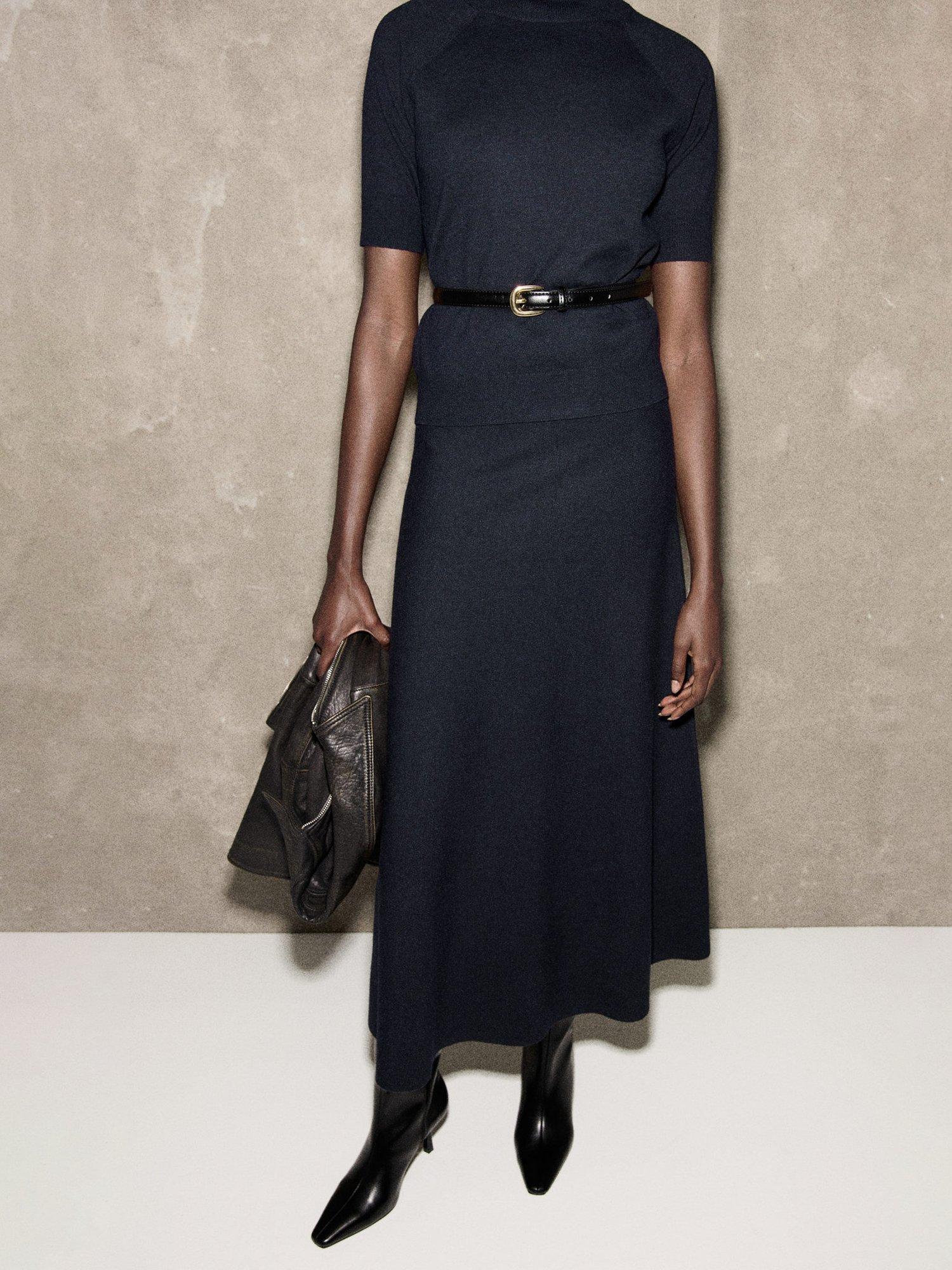 Mango Nuria Knitted Midi Skirt