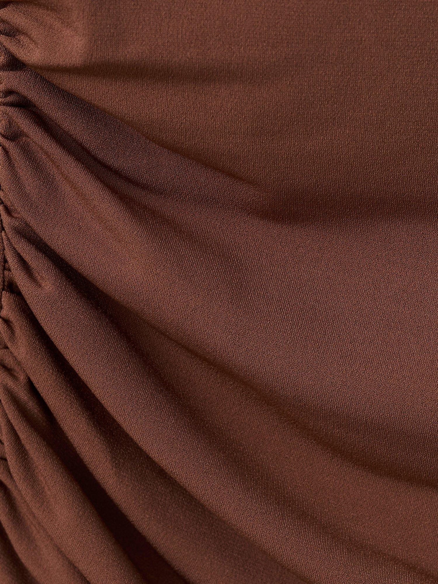 Product image 5 of 8, which shows Mango Chasi Drape Top, Brown, M