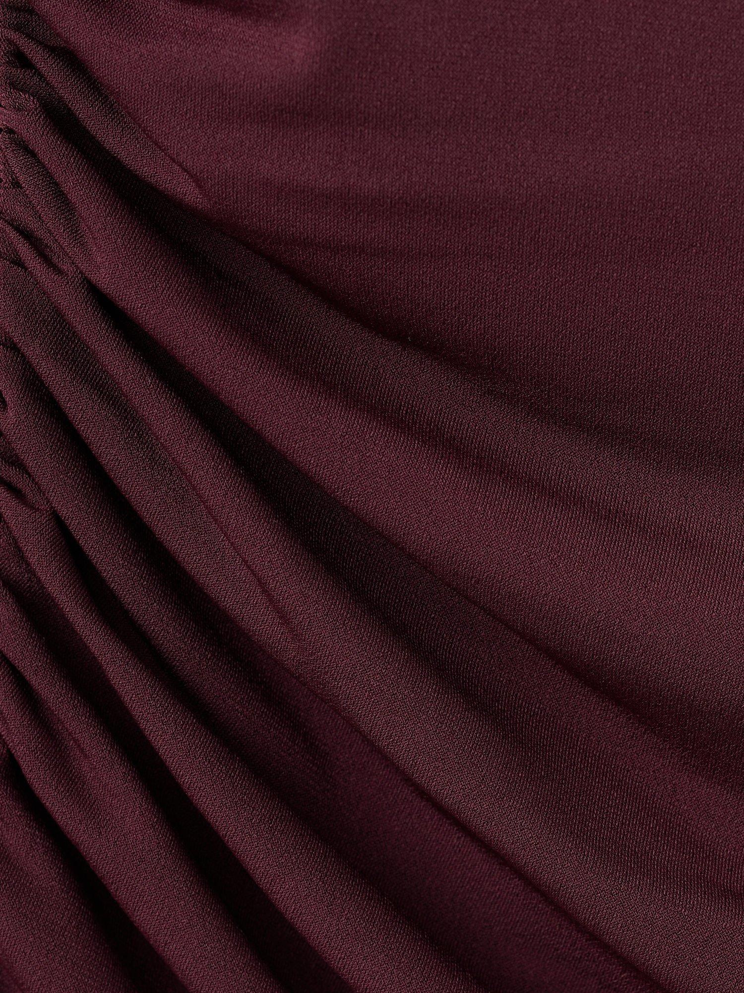 Product image 5 of 9, which shows Mango Chasi Drape Top, Dark Red, S