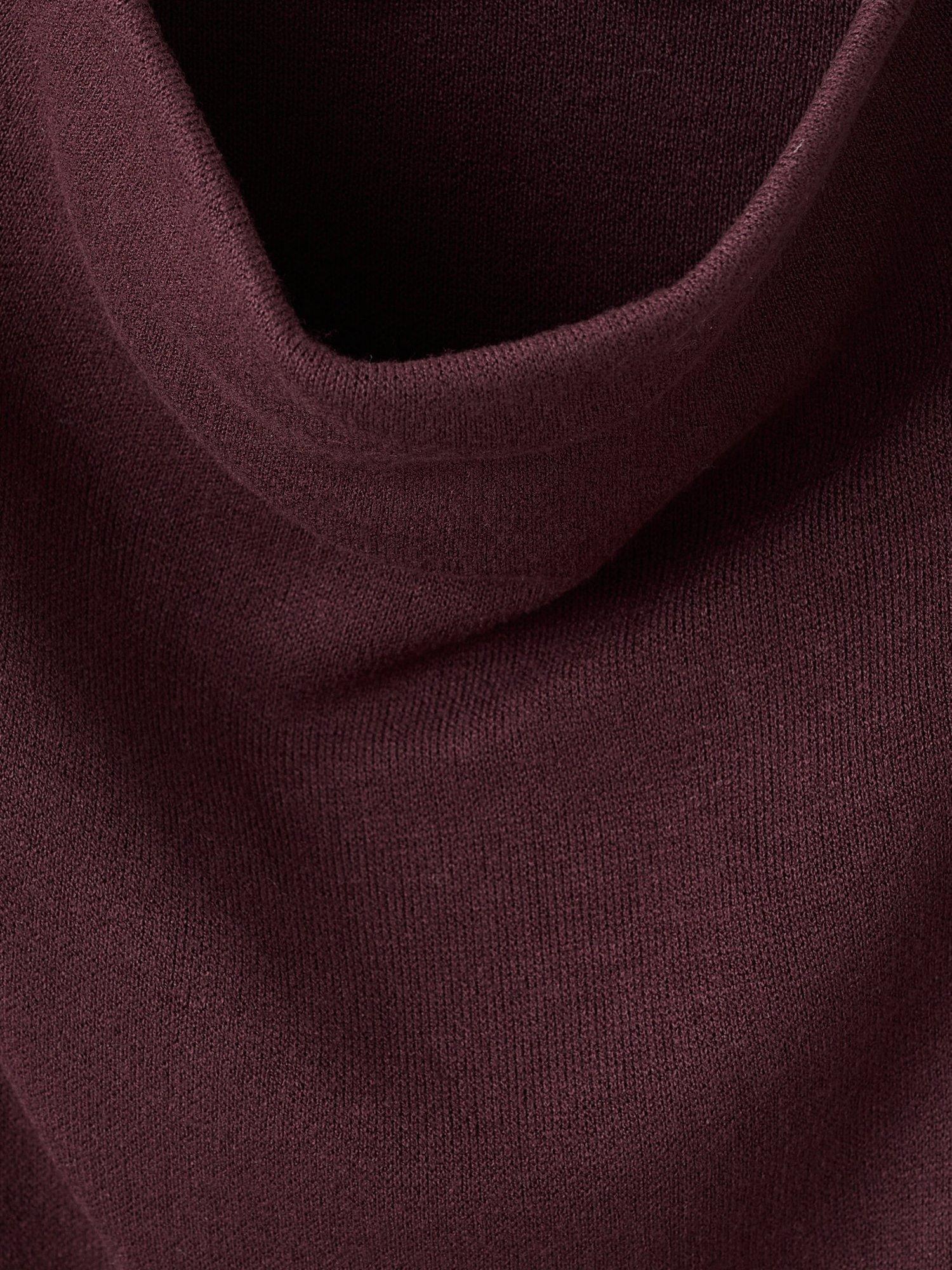 Product image 9 of 9, which shows Mango Lucca Drape Neck Top, Dark Red, 5XL