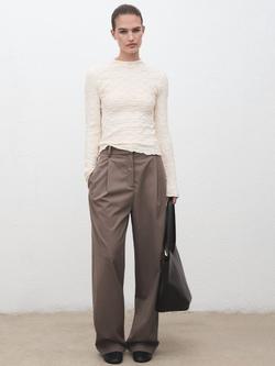 Mango Sonia Textured Crepe Top - view 2, Natural White