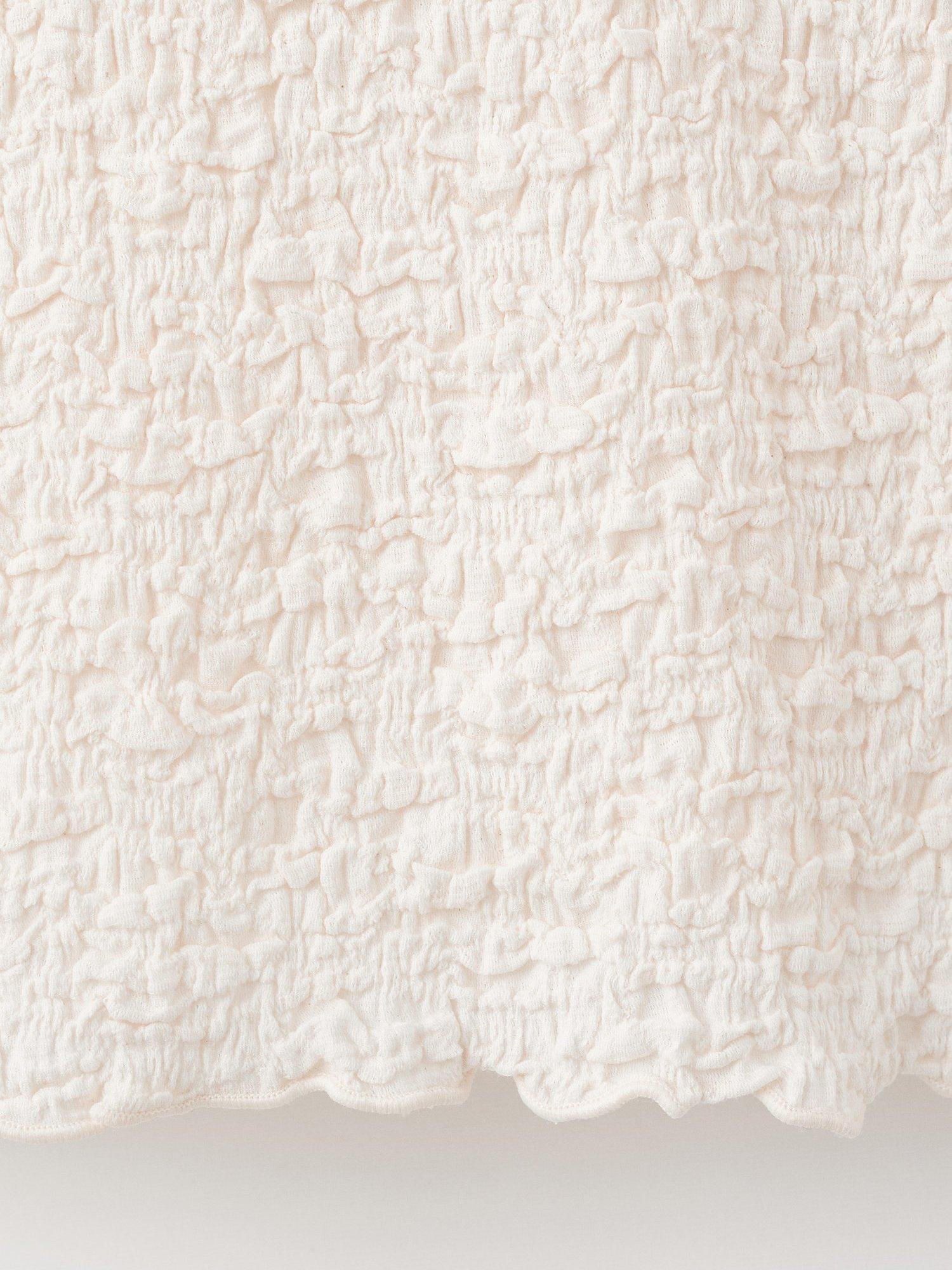 Product image 5 of 8, which shows Mango Sonia Textured Crepe Top, Natural White, XXS
