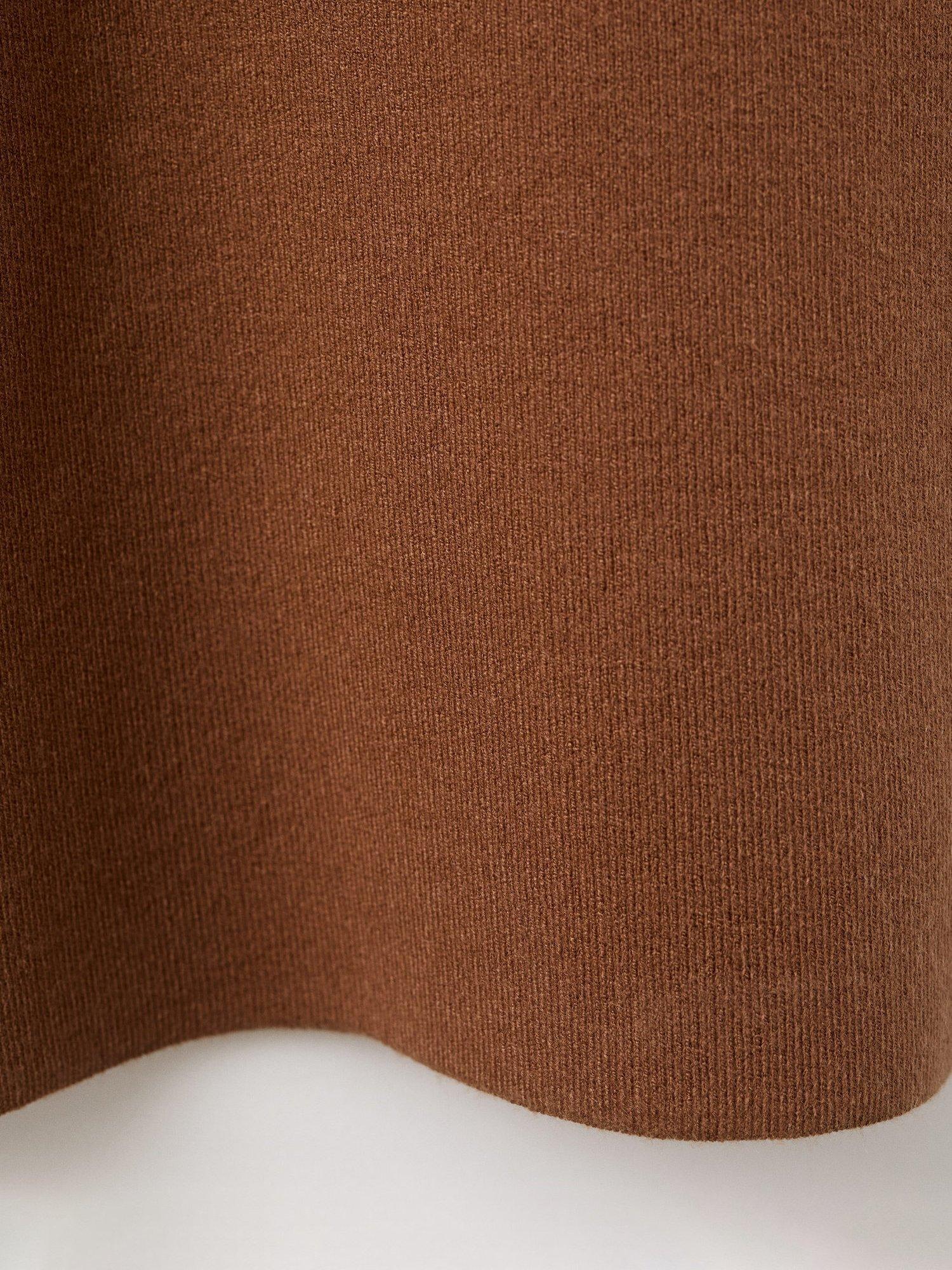 Product image 5 of 7, which shows Mango Berta Wide Leg Trousers, Dark Brown, L