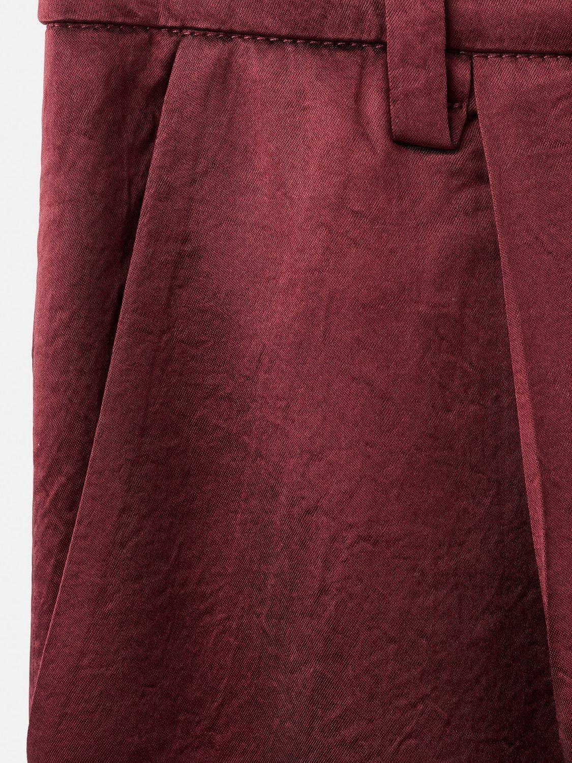 Product image 5 of 8, which shows Mango Brick Satin Wide Leg Trousers, Rust/Copper, 12