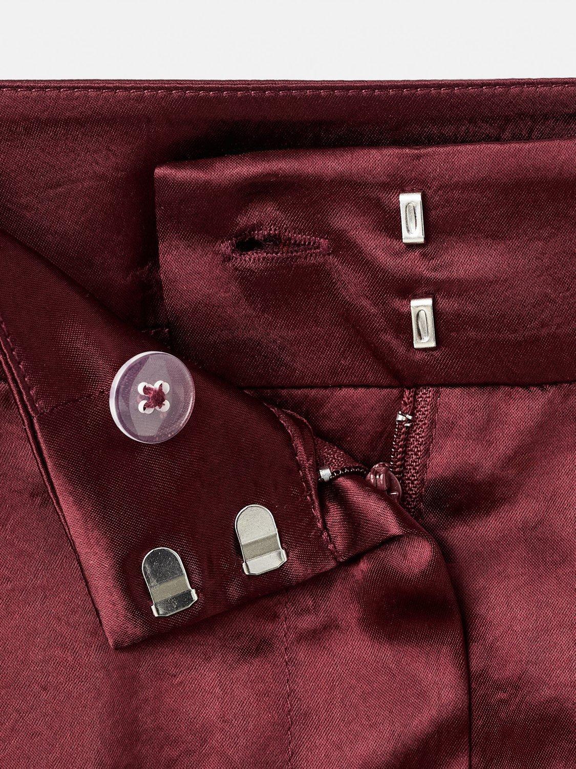 Product image 8 of 8, which shows Mango Brick Satin Wide Leg Trousers, Rust/Copper, 12