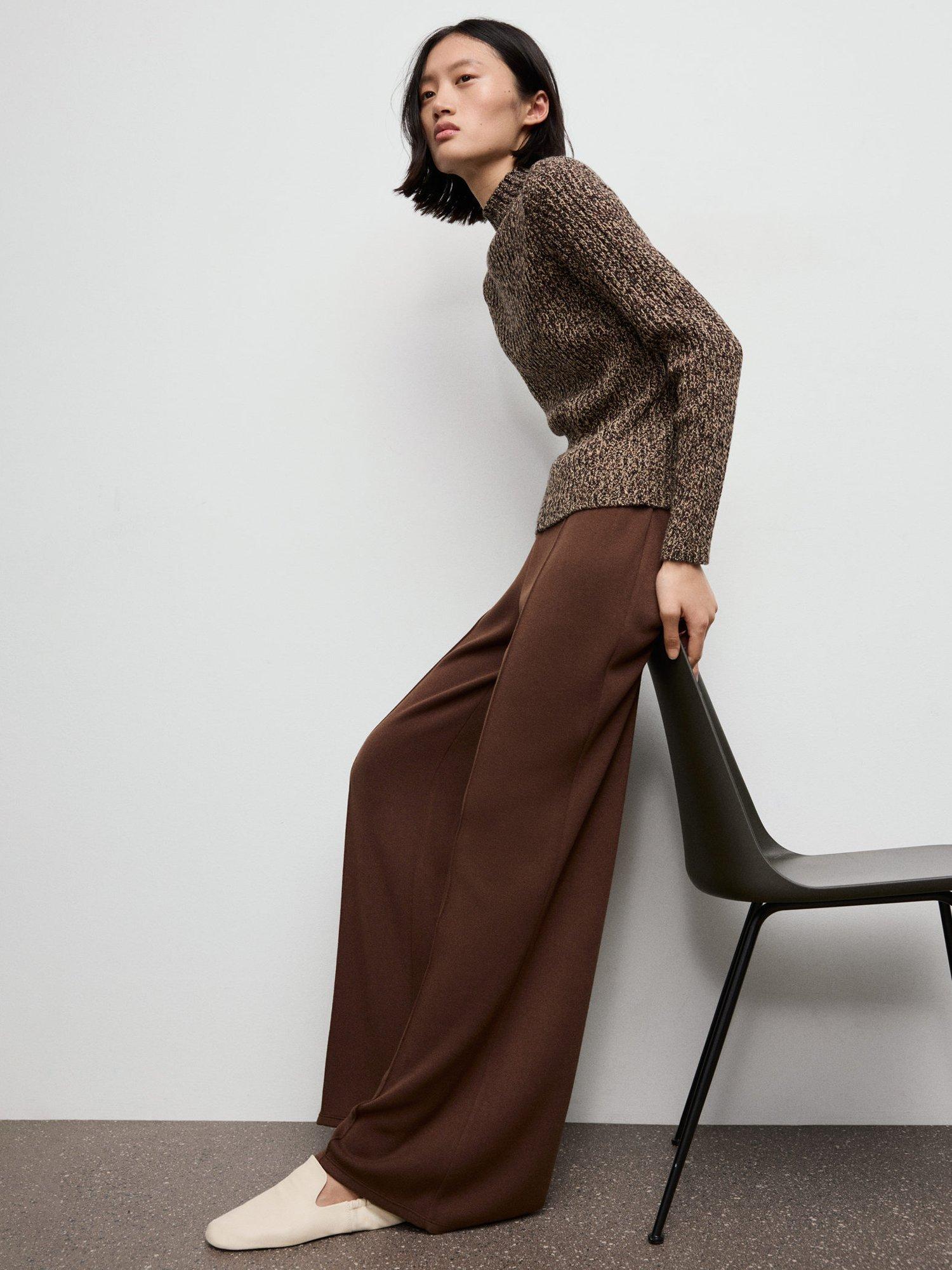 Product image 7 of 8, which shows Mango Lucca Tailored Trousers, Brown, L