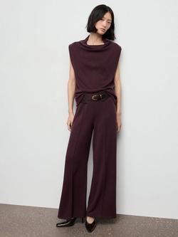 Mango Lucca Tailored Trousers - view 2, Dark Red