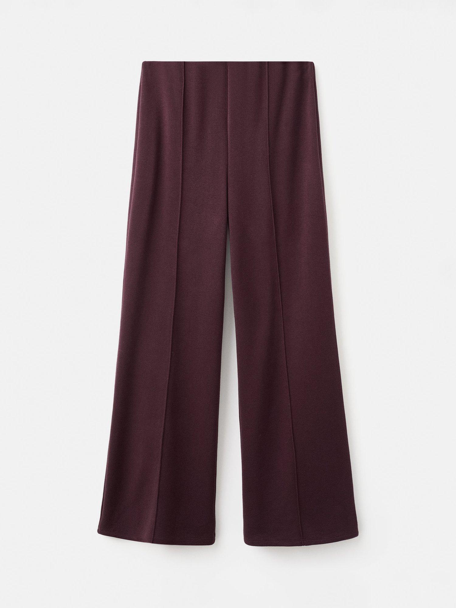 Product image 3 of 9, which shows Mango Lucca Tailored Trousers, Dark Red, XS