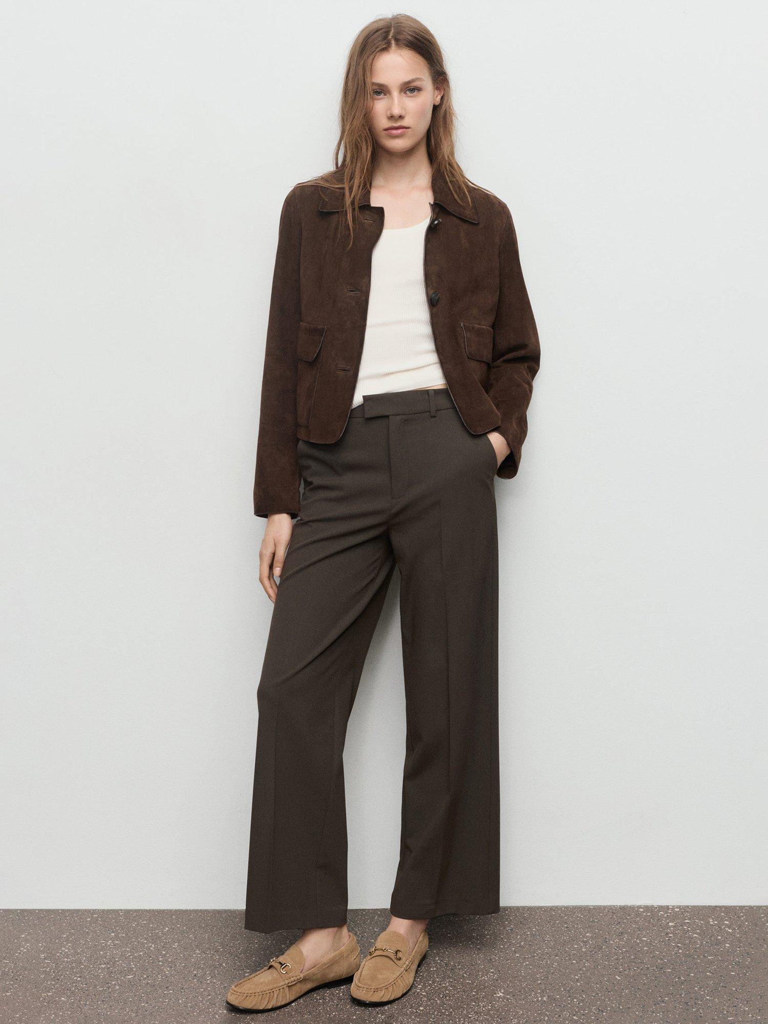 Product image 2 of 9, which shows Mango Pau Tailored Trousers, Khaki, 12