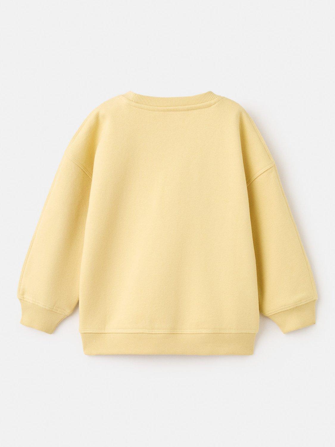 Product image 2 of 4, which shows Mango Kids' Journey Cotton Blend Graphic Sweatshirt, Yellow, 3-4 years