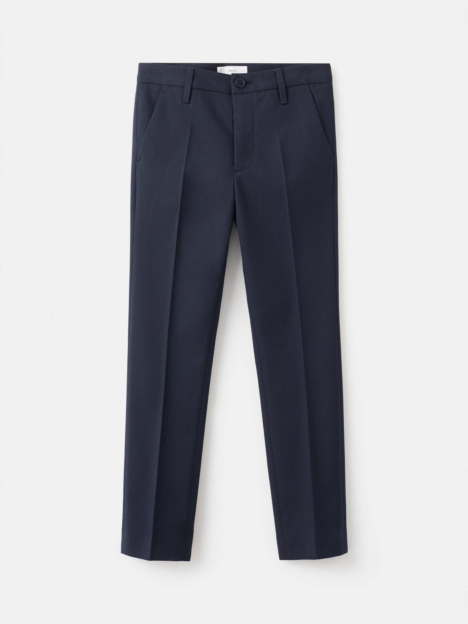 Product image 1 of 4, which shows Mango Kids' Ceremony Trousers, Navy, 12 years
