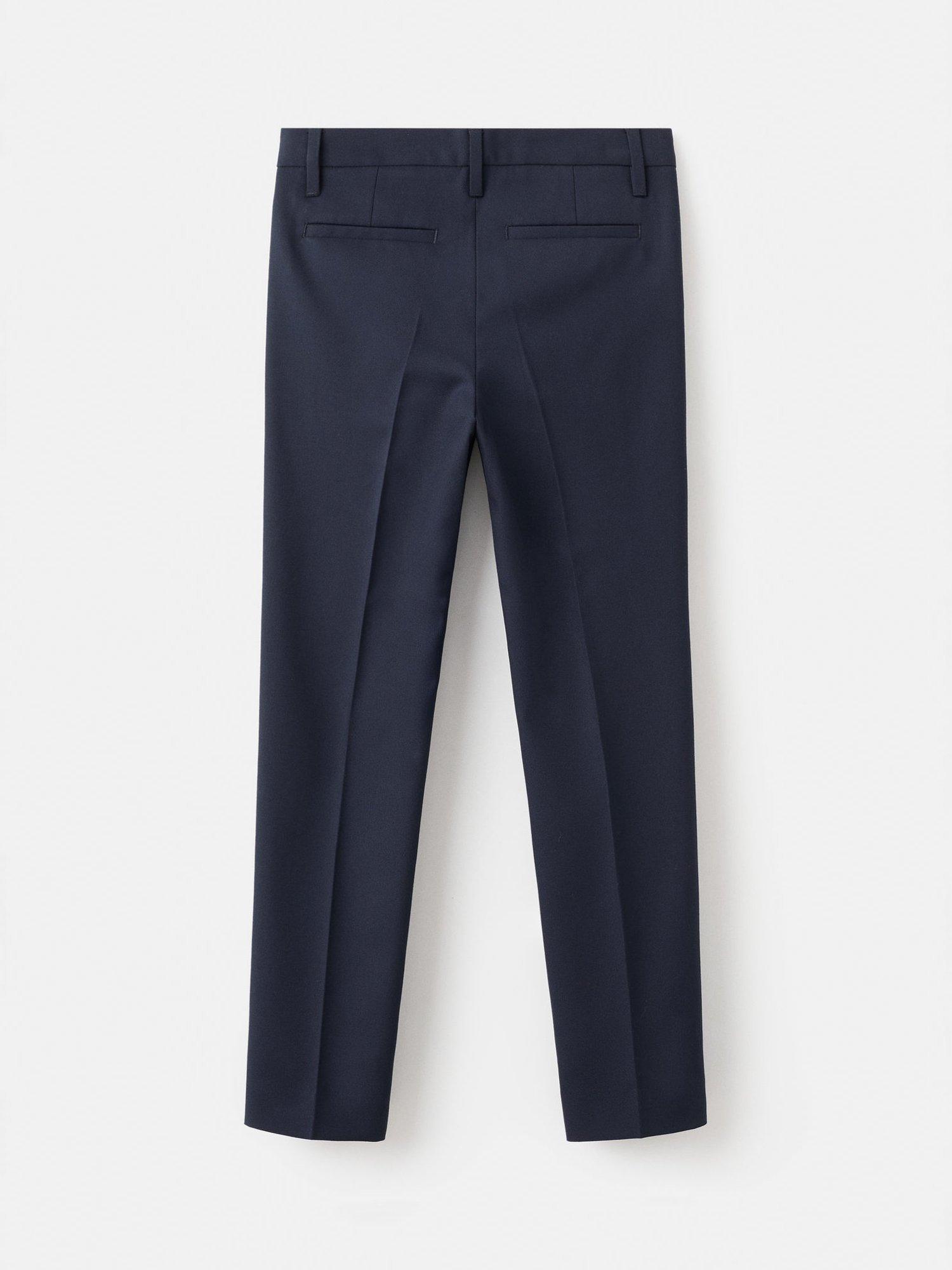 Product image 2 of 4, which shows Mango Kids' Ceremony Trousers, Navy, 12 years