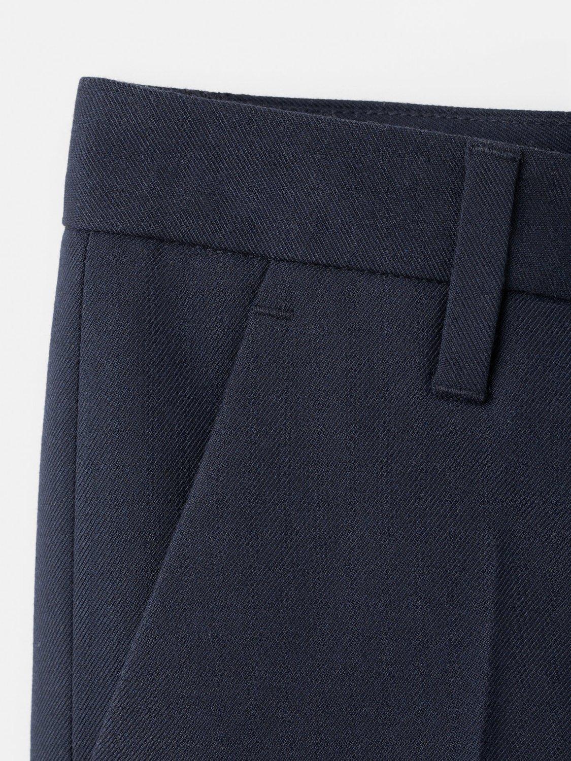 Product image 4 of 4, which shows Mango Kids' Ceremony Trousers, Navy, 12 years