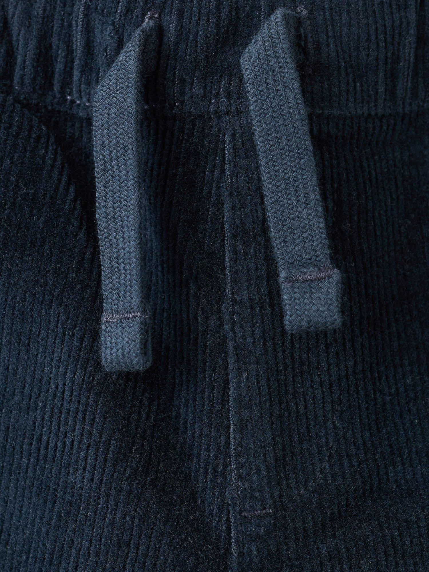 Product image 3 of 4, which shows Mango Kids' Moritz Corduroy Drawstring Trousers, Navy, 3-4 years