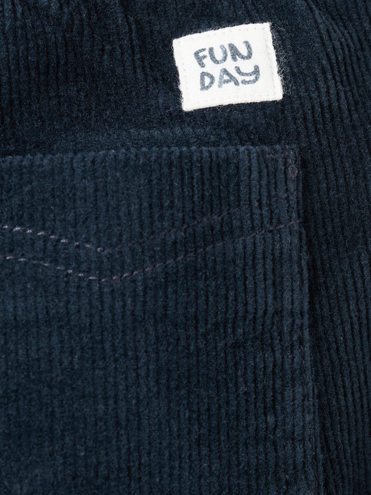 Product image 4 of 4, which shows Mango Kids' Moritz Corduroy Drawstring Trousers, Navy, 3-4 years