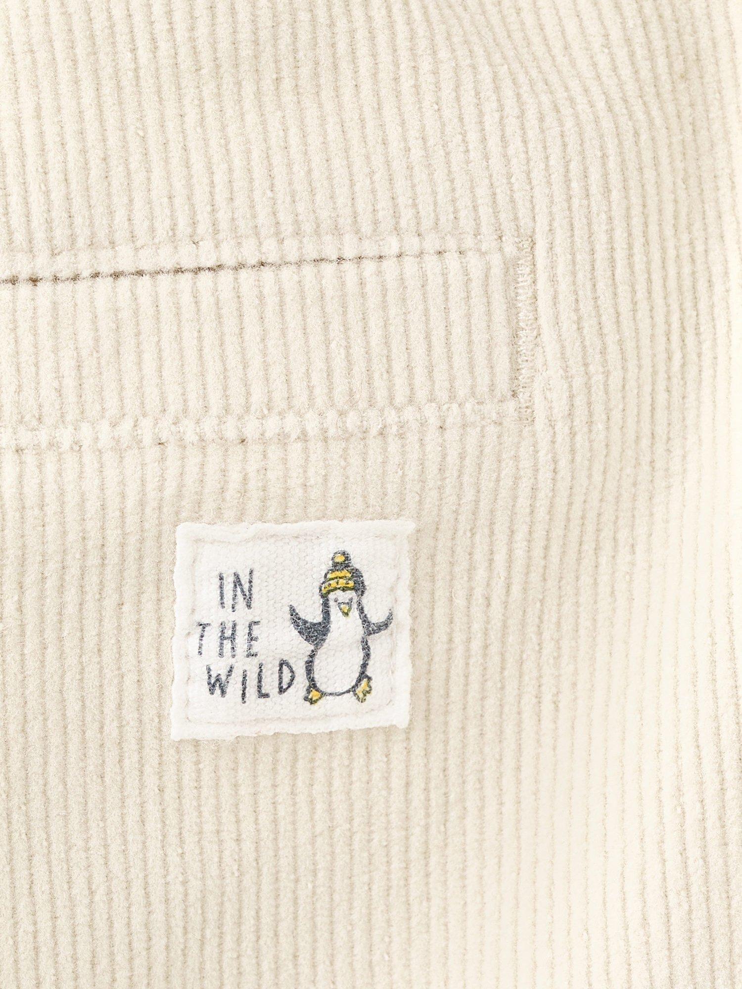 Product image 3 of 4, which shows Mango Kids' Puigmal Corduroy Drawstring Trousers, Natural White, 4-5 years