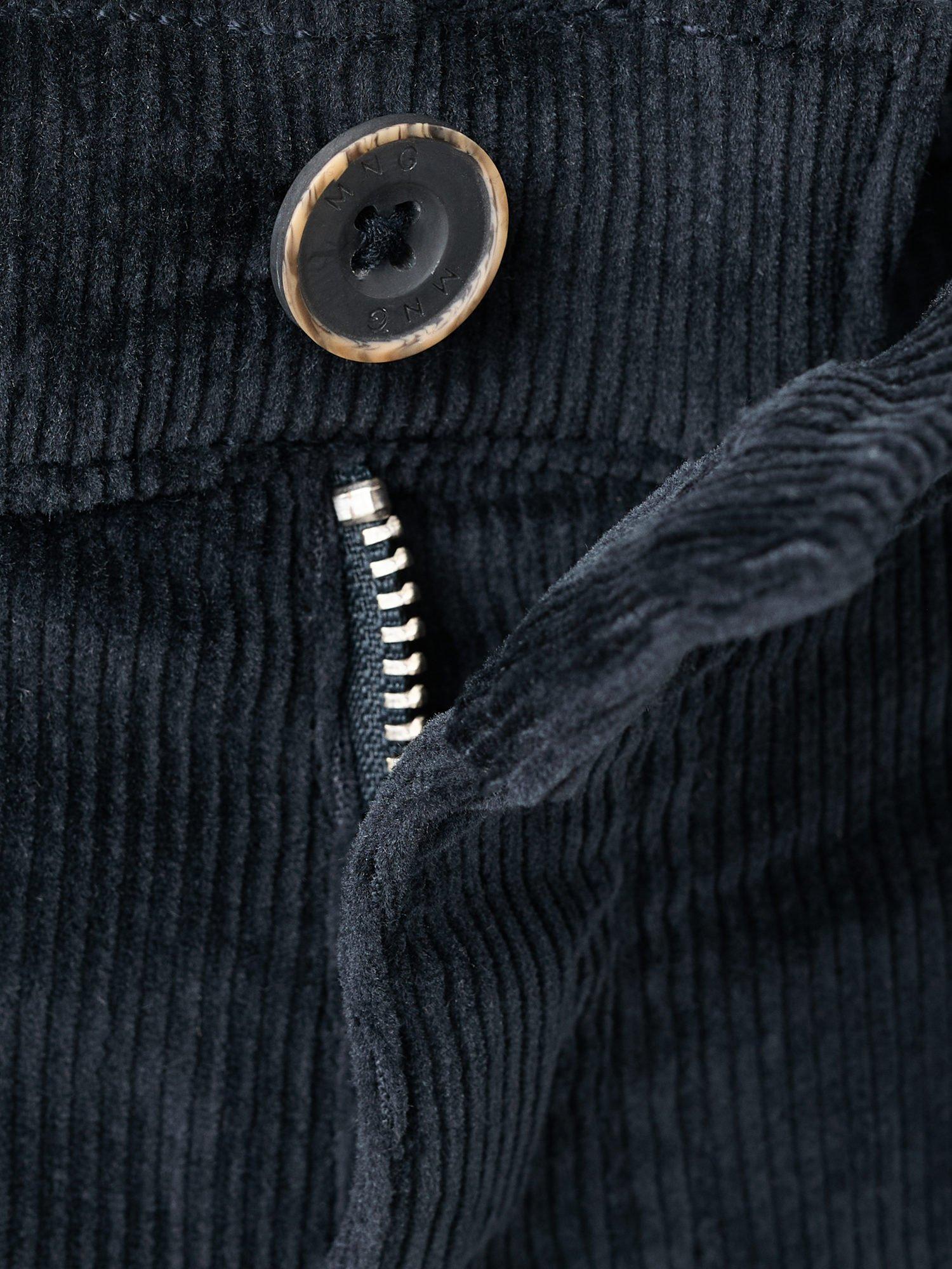 Product image 6 of 6, which shows Mango Kids' Gambia Cord Trousers, Navy, 9 years