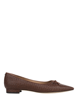 Sam Edelman Esmira Weave Pointed Toe Ballerina Pumps, Bourbon, Bourbon