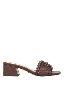 Sam Edelman Waylon Weave Heeled Sandals, Bourbon, Bourbon