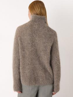 Whistles Wool Blend Funnel Neck Jumper - view 2, Neutral