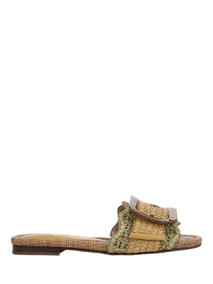 Sam Edelman Bambi Slider Sandals, Washed Sage/Amber Tan, Washed Sage/Amber Tan