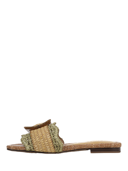 Sam Edelman Bambi Slider Sandals, Washed Sage/Amber Tan - view 2, Washed Sage/Amber Tan