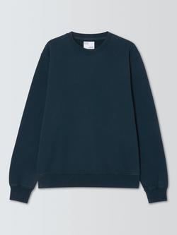 Colorful Standard Crew Neck Cotton Sweatshirt, Navy Blue, Navy Blue
