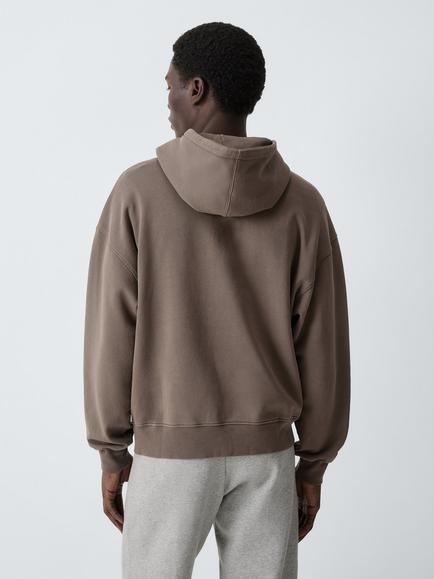 Colorful Standard Cotton Oversized Hoodie, Heather Grey - view 2, Cedar Brown